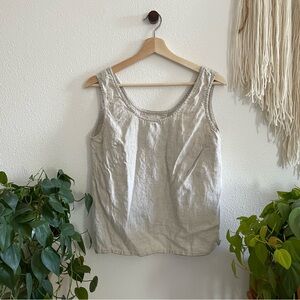 notPERFECTLINEN // Porto Top // Beige